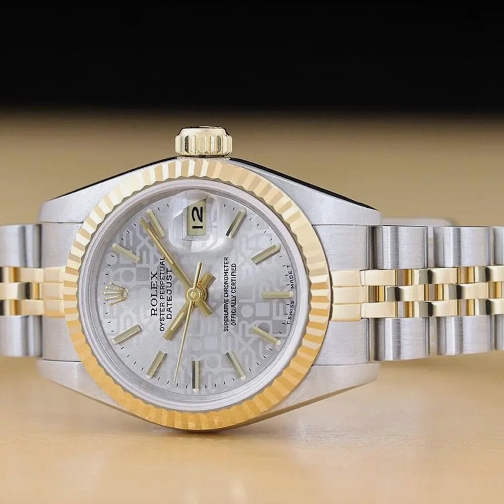 Sale Ladies Rolex 18kt Datejust Two Tone Watch With Box